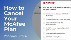 Cancel McAfee