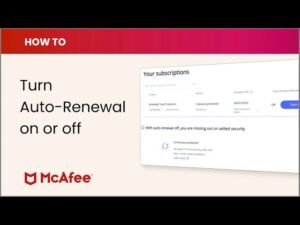 McAfee Auto-Renewal